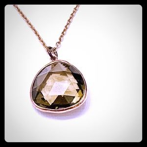 Smokey quartz pendant rose gold